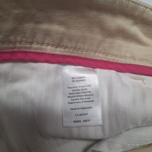 Talbots Perfect Crop Petite Pants Capri Khaki Womens 10 P Short Work Office - Picture 6 of 8